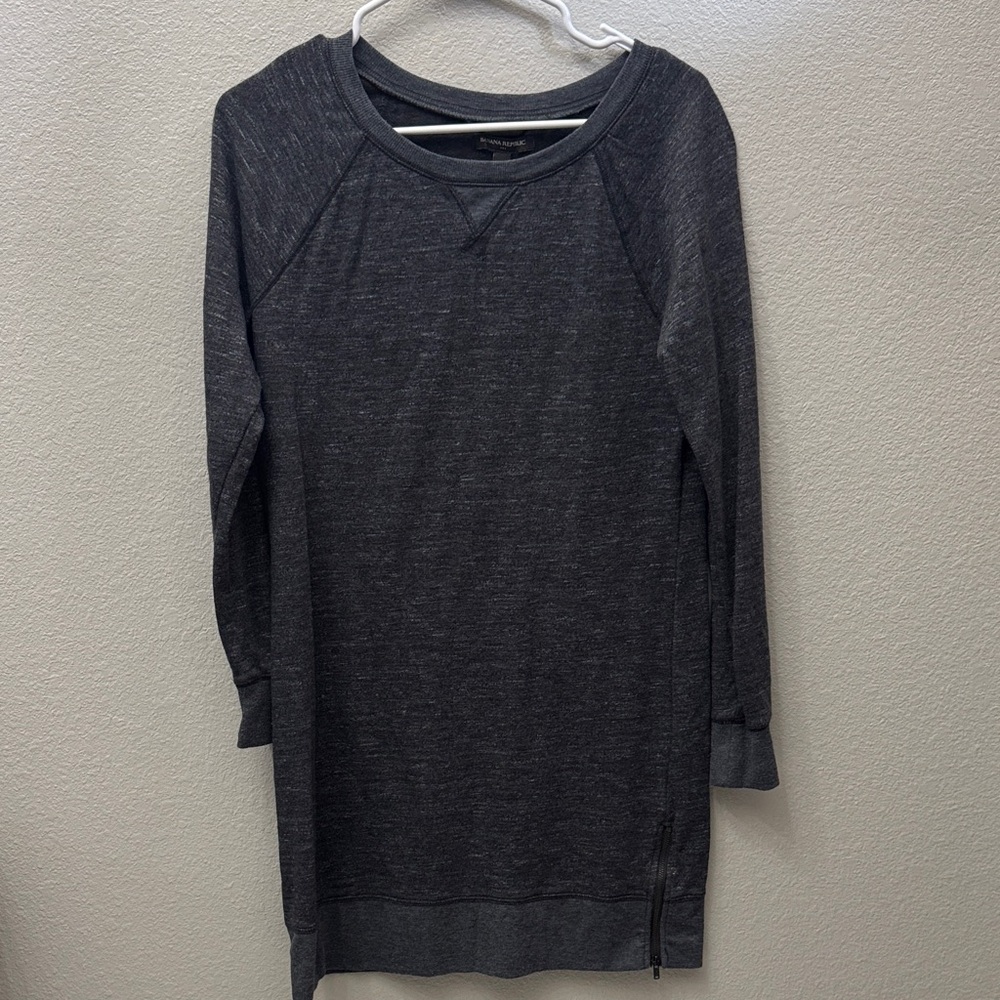 Banana Republic Charcoal Long Sleeve Dress